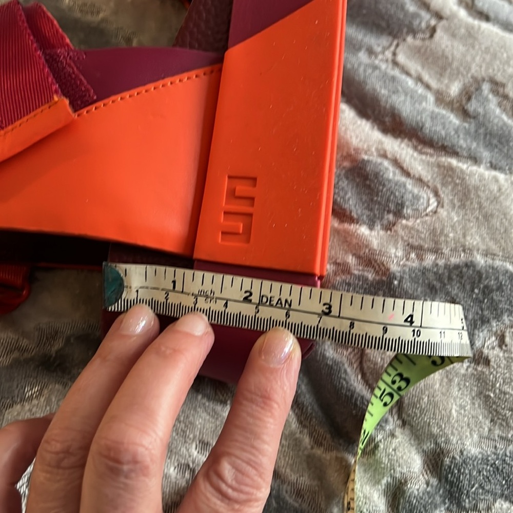 United Nude Burgundy and Orange Sandals - Picture 6 of 9